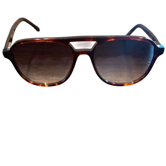 Madewell Men's Keppler Aviator Sunglasses Milky Acorn Tortoise Brown - Picture 1 of 8